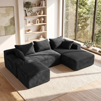 Canapé modulaire en forme de N 95 po