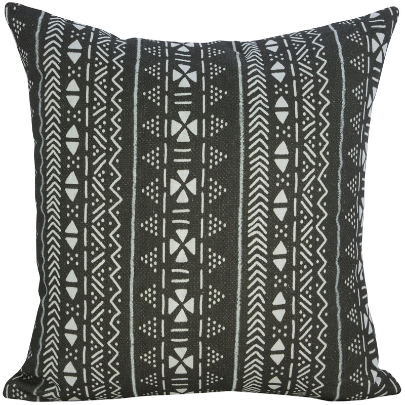 Mud Cloth Linen Reversible Throw Pillow