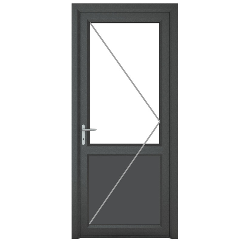Upvc Single Door, 209cm H x 92cm W x 7cm D
