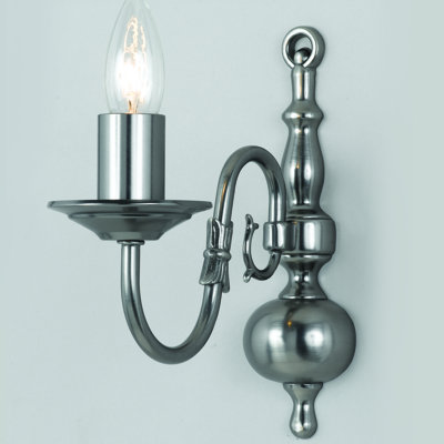 Roosevelt Steel Candle Wall Light