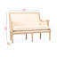 Donnell Modern Antique Finish Upholstered Loveseat, 33.43'' H X 47.12'' W X 21.09'' D