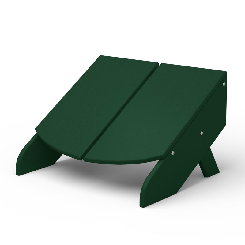 Repose-pieds moderne en poly, Vert foncé