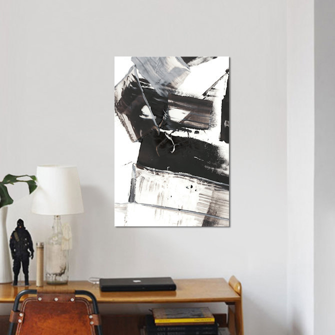 « basculer ii », reproduction sur toile tendue, H 12 po x l 8 po x P 0,75 po, Toile tendue, Pas de tapis