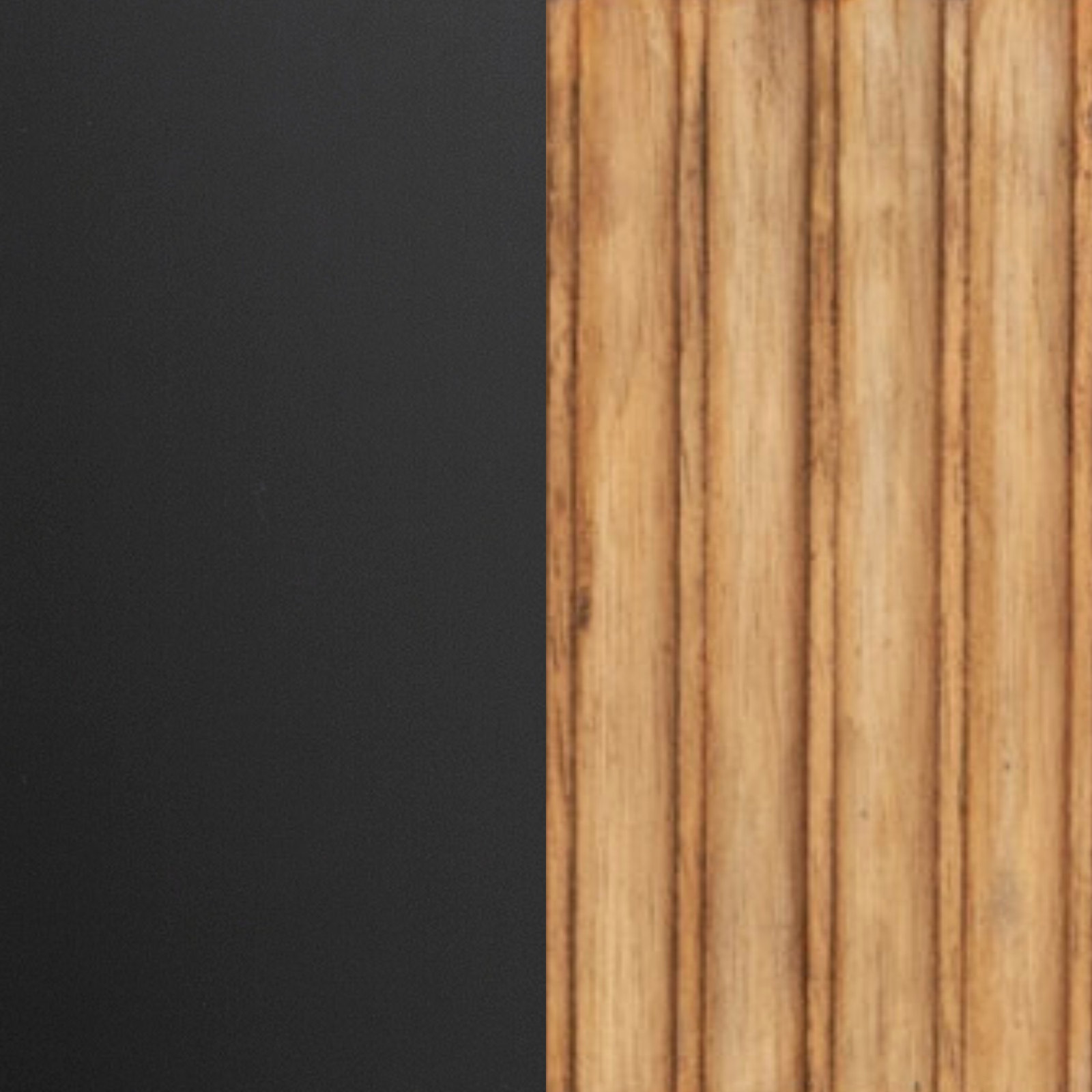 52" Wood Writing Desk, Black/Natural