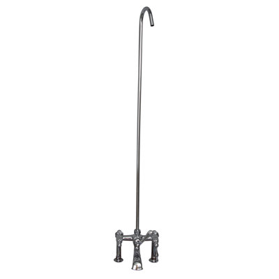 3 Handle Deck Clawfoot Tub Faucet with Diverter