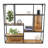 48" Wide 5-Tier Industrial Wall Bookshelf Solid Mango Wood
