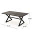 Outdoor Aluminum Dining Table with Steel Frame