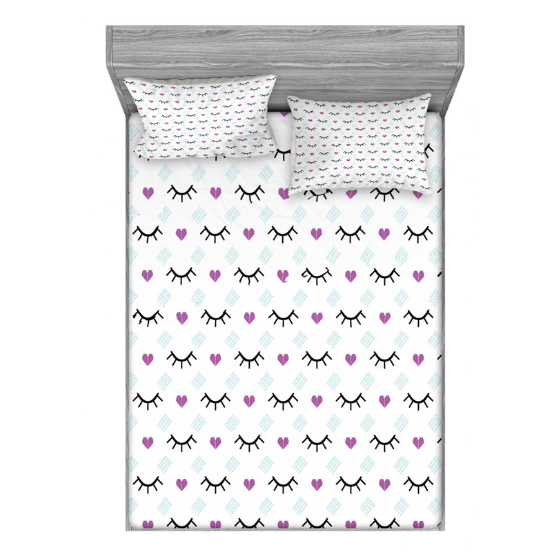 Microfiber Sheet Set, Queen Sheet Set + Fitted Sheet + 2 Pillowcases
