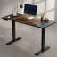 Bureau debout électrique de 55 x 24 pouces, réglable en hauteur avec anti-collision, pour la maison et le bureau, noir et brun rustique-199805804-199805806