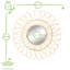 Daisy Rattan Flat Wall Mirror