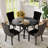 Round Kitchen Table and Chairs Set for 4-1994100698-1994100700