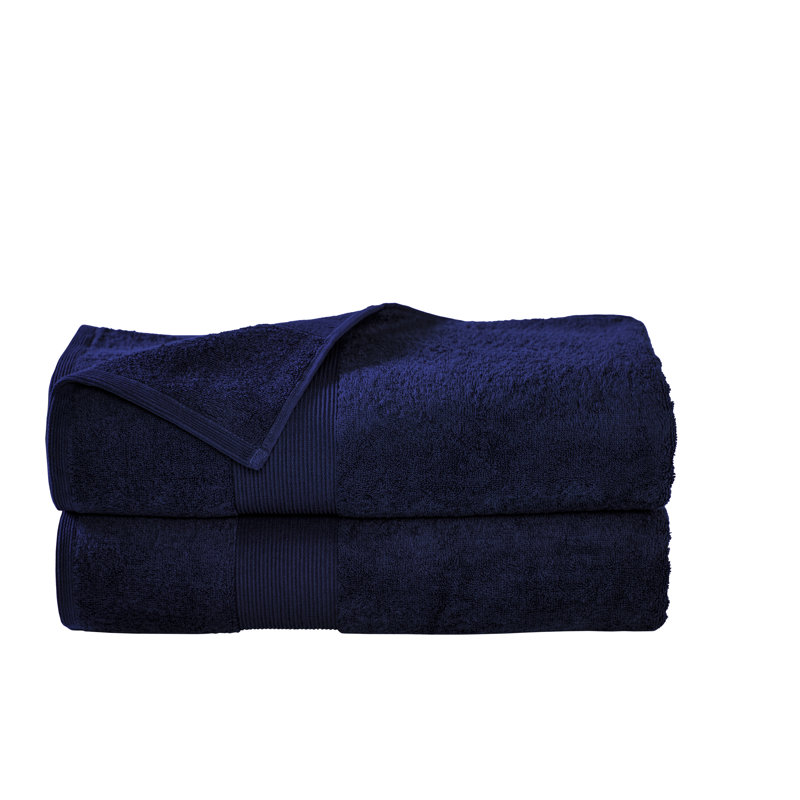 Ensemble de serviettes de bain 100% coton Harbin, Marine