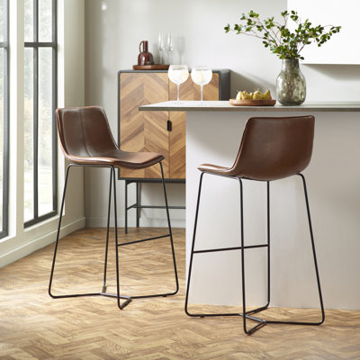 Anaysia Yes Faux Leather Bar Stool