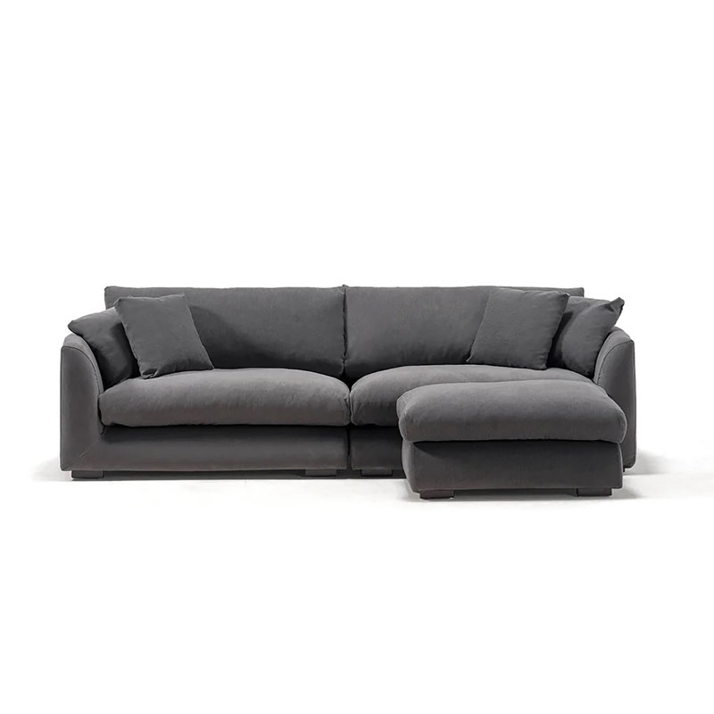 Delio 103'', Gray Microfiber/Microsuede