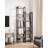 Everlene Bookshelf, Book Shelf, Industrial Bookcase with 2 Hooks, Coner Shelf Storage Organizer for Home Office, Living Room, Bedroom, Kitchen-1194000910-1185652452