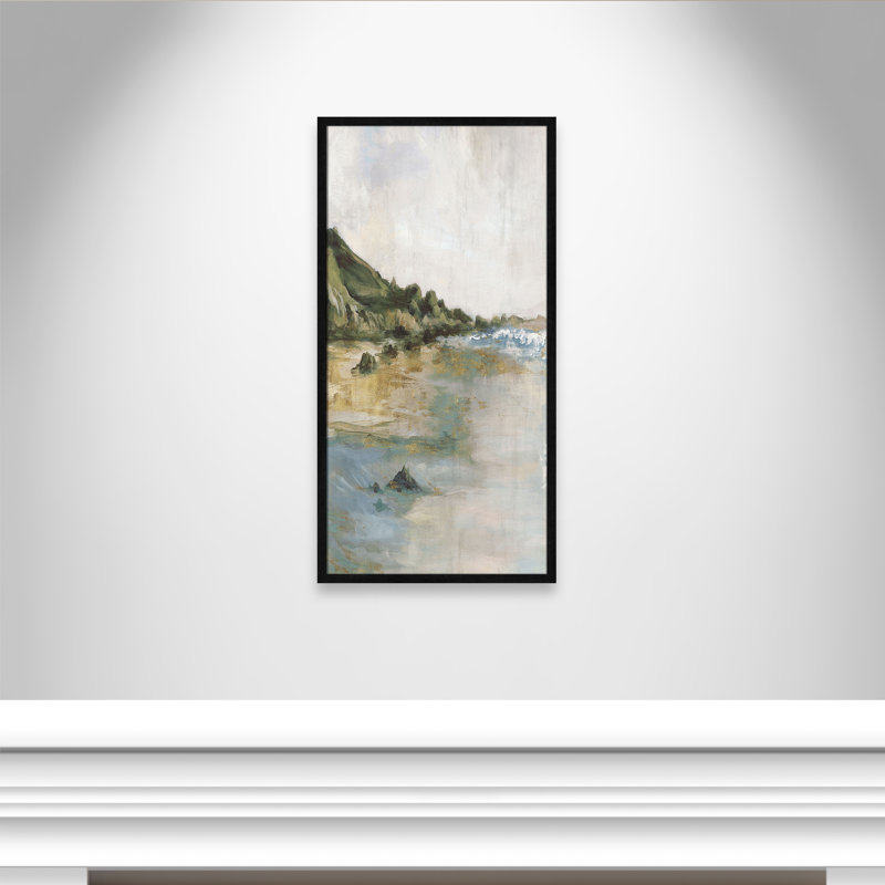 Impression «Tide’s Edge» par Casa Fine Arts, Noir, noir, noir, noir, Reproduction encadrée sans passe-partout