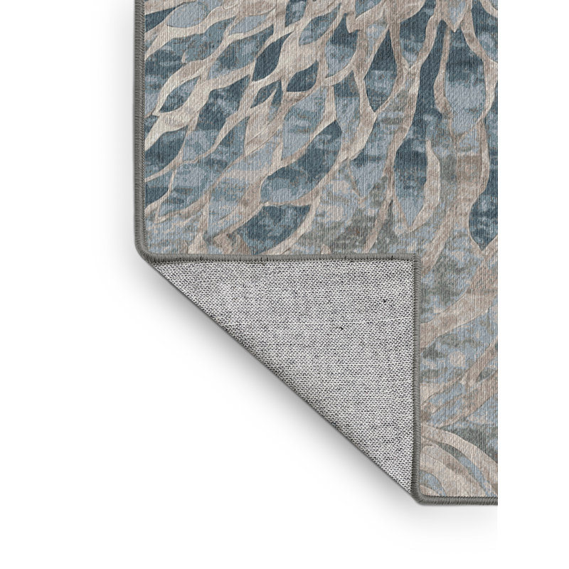 Tapis gris lavable à la machine, Rectangle 2 pi x 3 pi