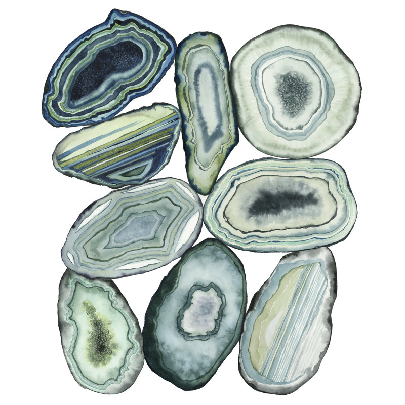 «Stacked Agate II», impression sur toile tendue, H 20 po x l 20 po
