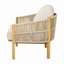 Fauteuil club d'extérieur en bois, corde avec coussin