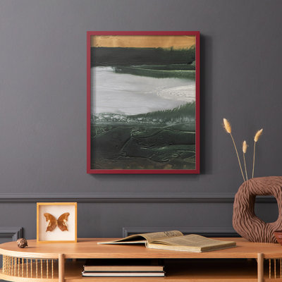Impression encadrée embossée «Coastal Plain II» - bois massif