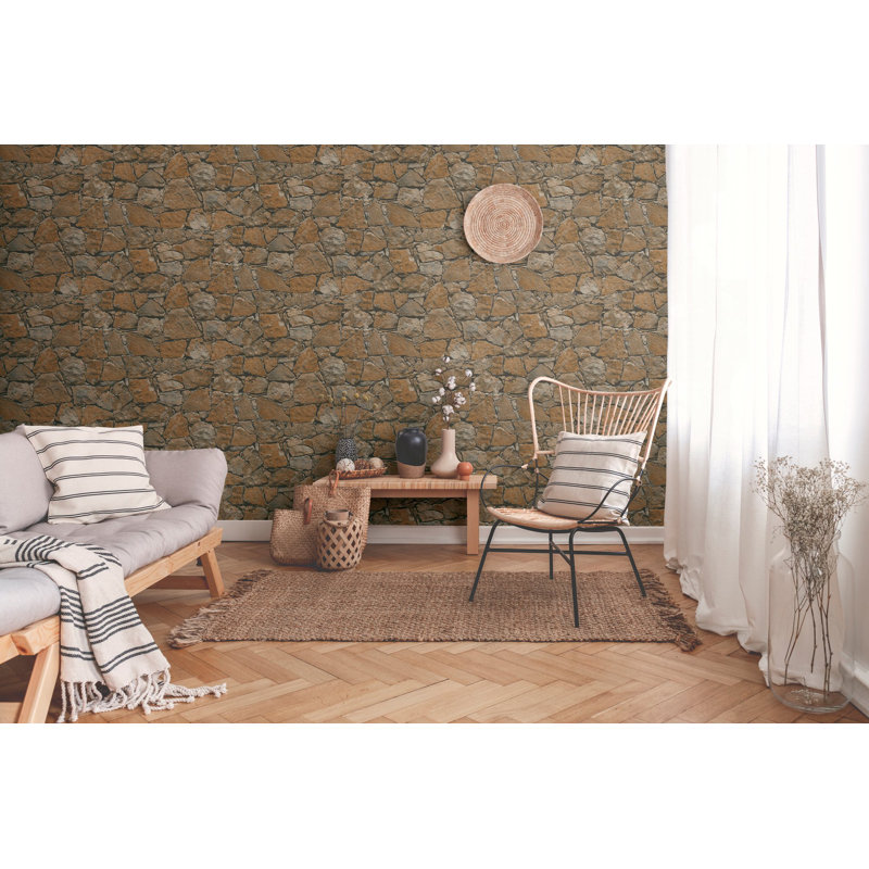 Bricks and More Collection Realistic Stonewall Wallpaper Roll