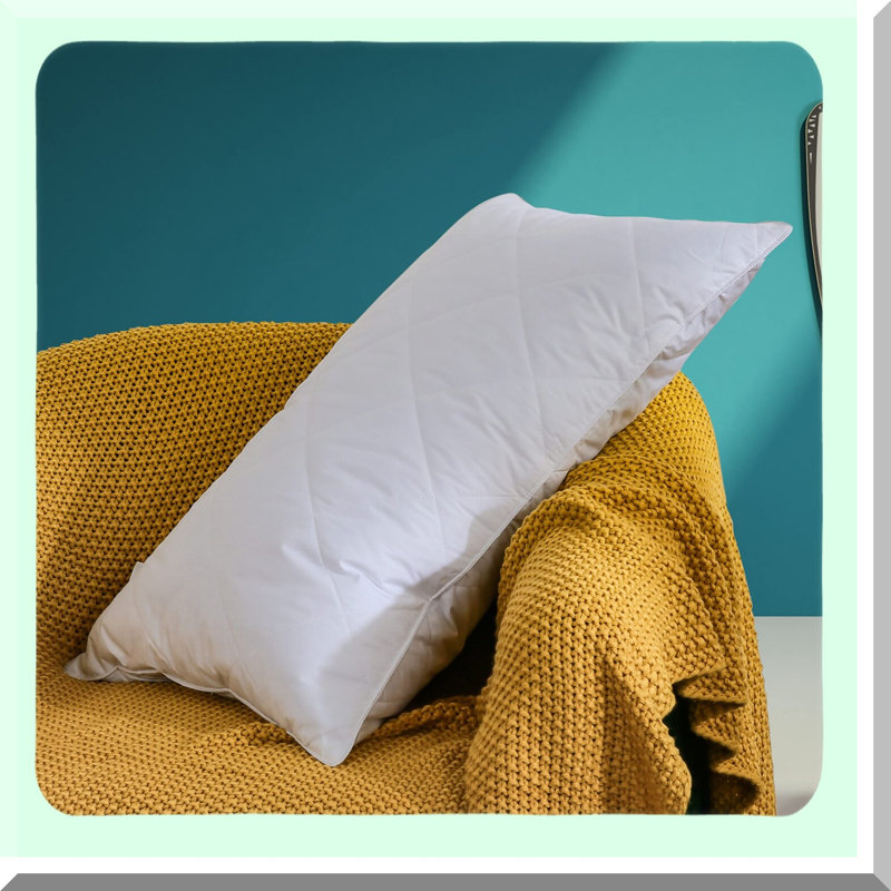 Luxury White Goose Down Pillows - Queen/Standard Size 2 Pack - 600 Thread Count Cotton - Medium Firm Support - Soft Surround Fill Polyester - White Solid