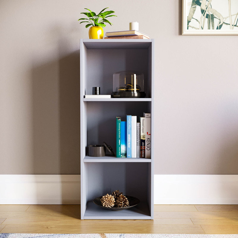 Binegar 80cm H x 32cm W Bookcase, Grey