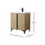 Meuble-lavabo simple 30 po au fini chêne naturel avec lavabo en résine blanc à surface solide-257136675