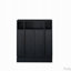 Buffet cannelé 31,7 pouces avec 2 portes et tablette réglable (noir)-1060905780