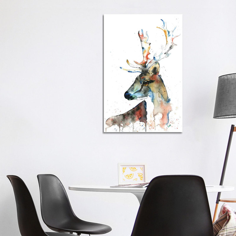 Fallow Deer by Lisa Whitehouse - Wrapped Canvas Painting, 101.6 cm H x 66.04 cm W