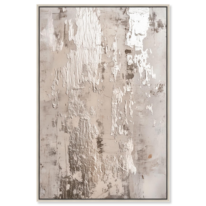 «Rusted Echo III», art numérique sur toile , H 25 po x l 17 po, Encadrement argenté