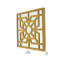Décoration murale en miroir avec superposition florale en bois sur le dessus, or et argent