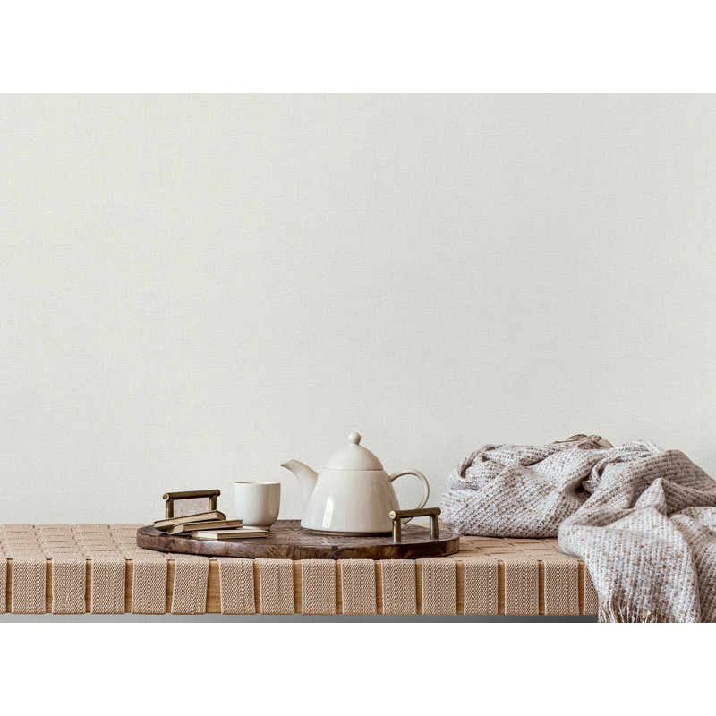 Galerie Odyssey Plain Texture Wallpaper, White