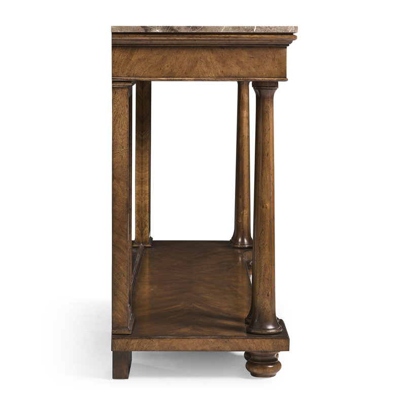 JC Traditional 72'' W Marble Console Table