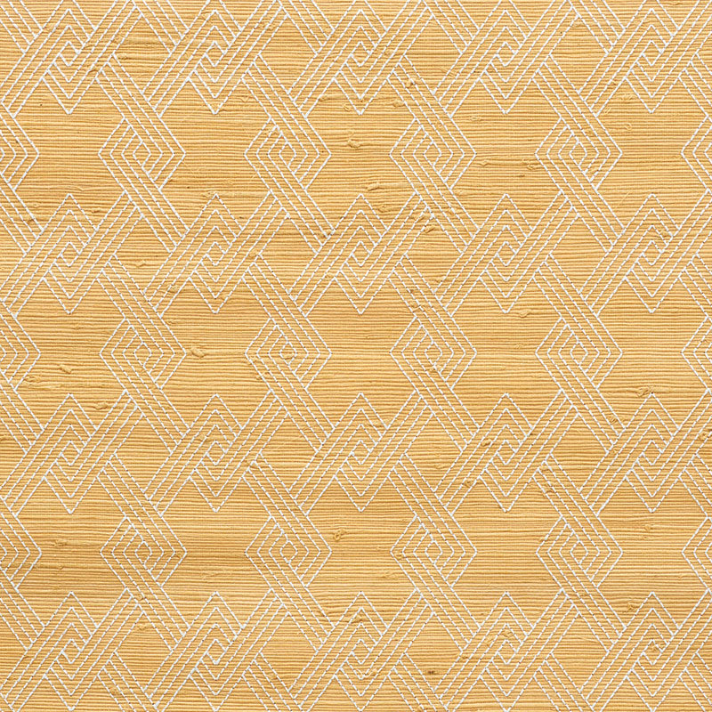Hix Embroidered Jute Wallpaper