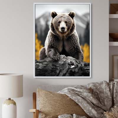 Hudayfah Bear Mighty Bear II - reproduction encadrée sur toile