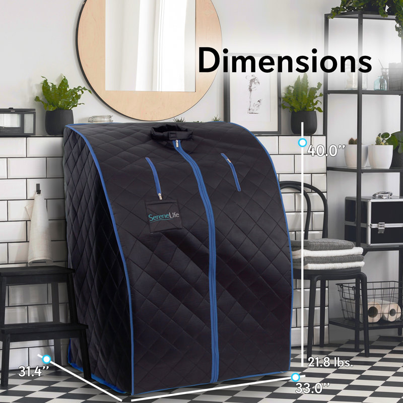 SereneLife Polyester Water Resistant Sauna Tent