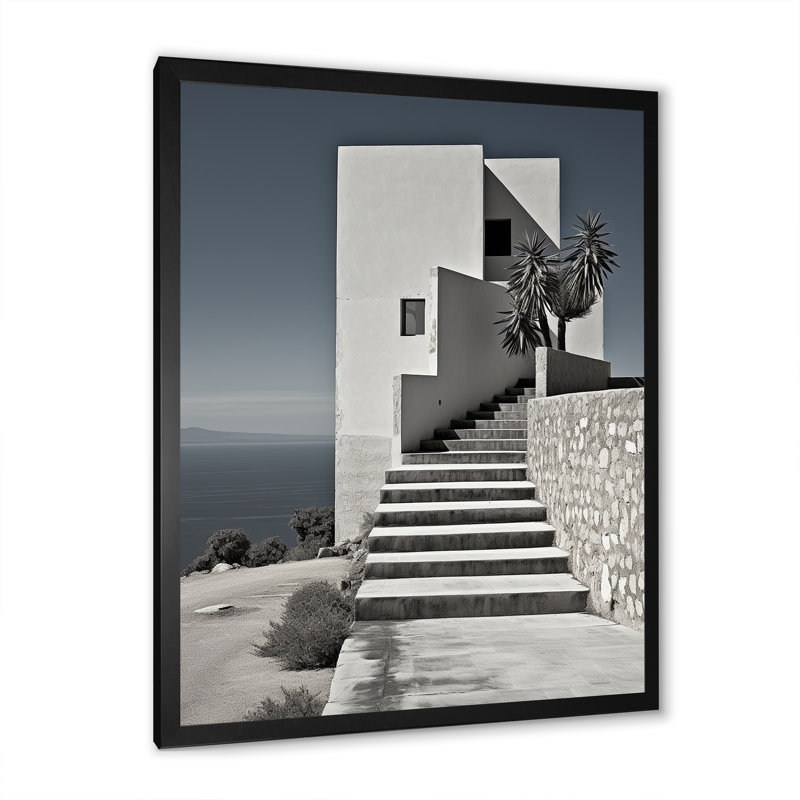 «Minimalist Industrial Landscape I», reproduction sur toile, Cadre simple noir, H 20 po x l 12 po x P 1 po