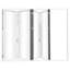 Porte pliante 4 panneaux en aluminium blanc lisse avec charnières et roulettes cachées KaMic Elite-Fold-109051319-109051321-109051323