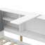 Lit plateforme en bois avec tête de lit, tablettes et 2 tiroirs-114239212