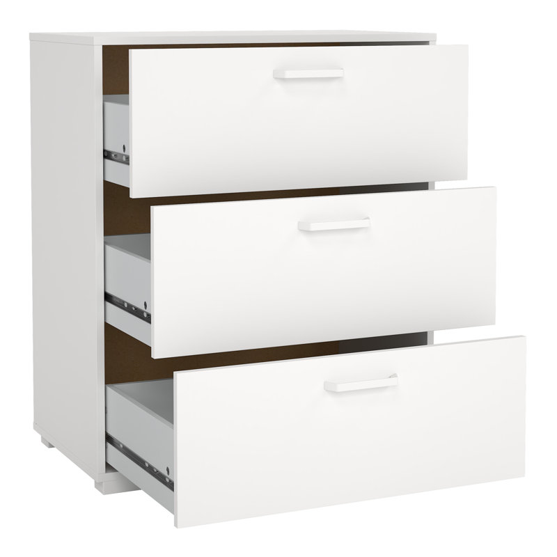 Sumehra 70.2cm W 3 - Drawer Chest of Drawers, White