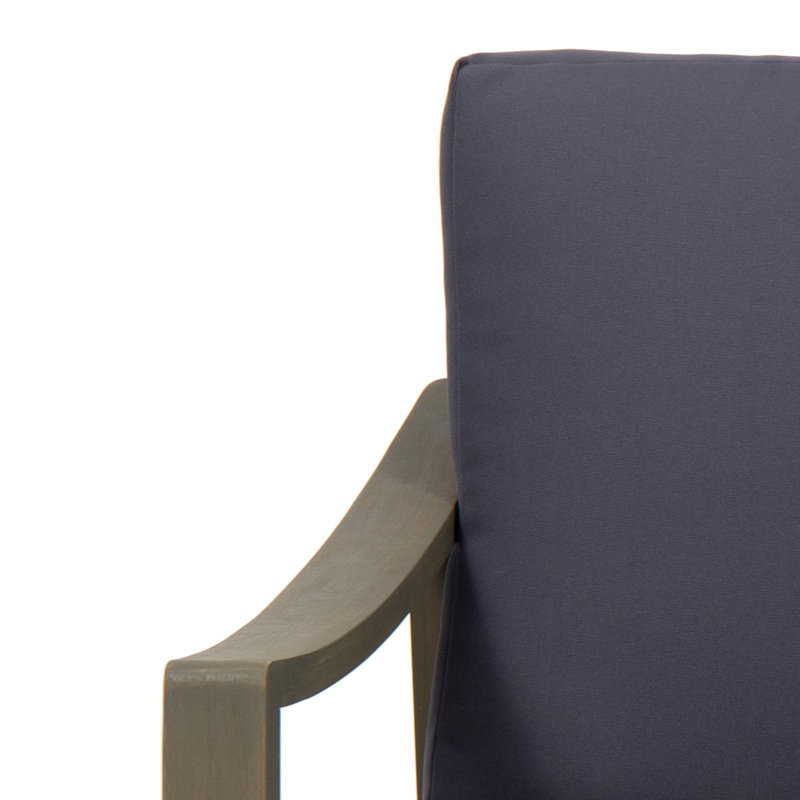 Acacia Outdoor Lounge Chair, Gray, Dark Gray