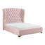 Lit double en placage de bois rose