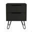 Table de chevet Skyoner 2, pieds Harpin, deux tiroirs-795479791