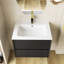 Meuble-lavabo mural 24 po en contreplaqué flottant avec lavabo
