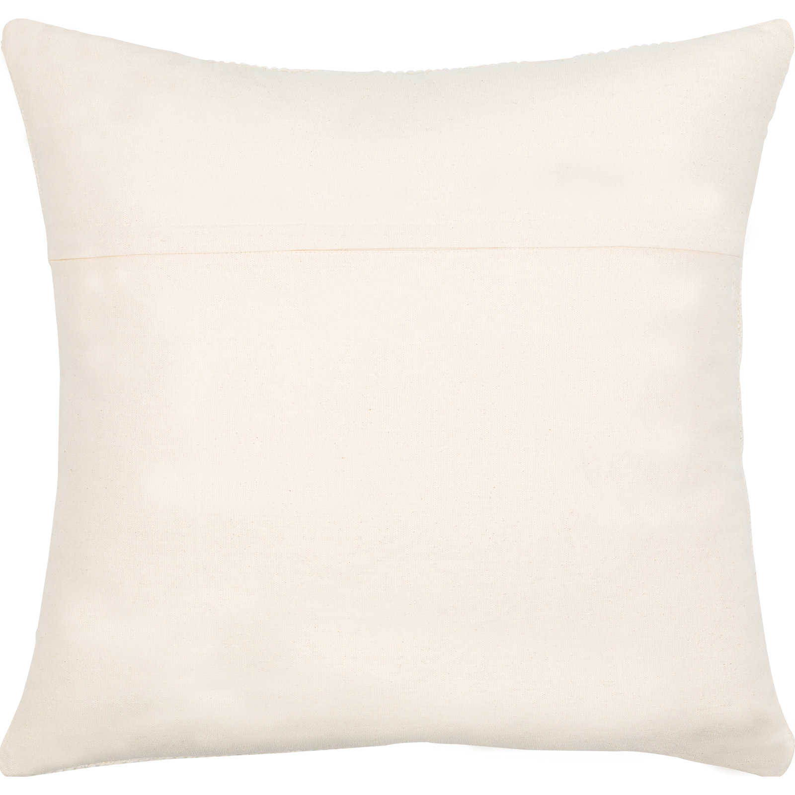 Bertha Throw Pillow, Pillow Cover Only - No Insert, 18" x 18", Cream