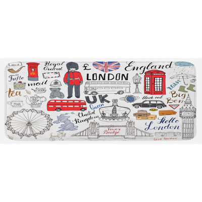 Modern & Contemporary Solid Color Synthetic Kitchen Mat