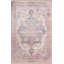 Tapis décoratif rétro à motif traditionnel rose et bleu-1544268736