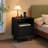 Modern End Table with Storage Cabinet & Built-in Charging Station for Living Room Bedroom-728481571