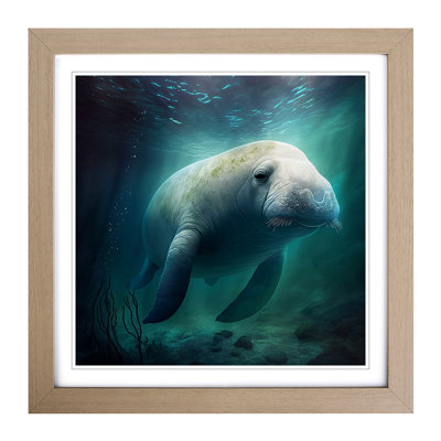 Manatee Conceptual Art - Framed Print